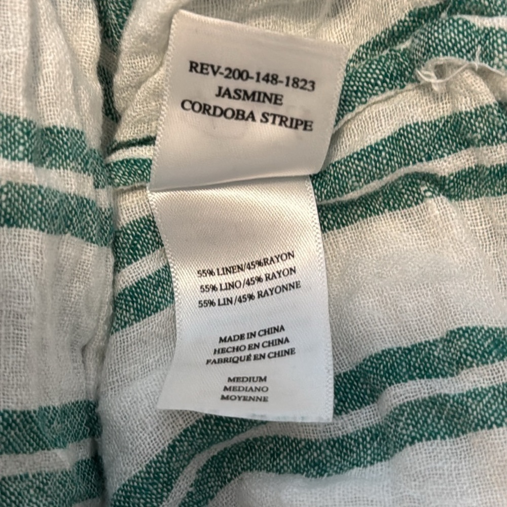 Rails from Revolve Jasmine Mini Dress in Cordoba Stripe(Green/White) Size Medium - Picture 10 of 10